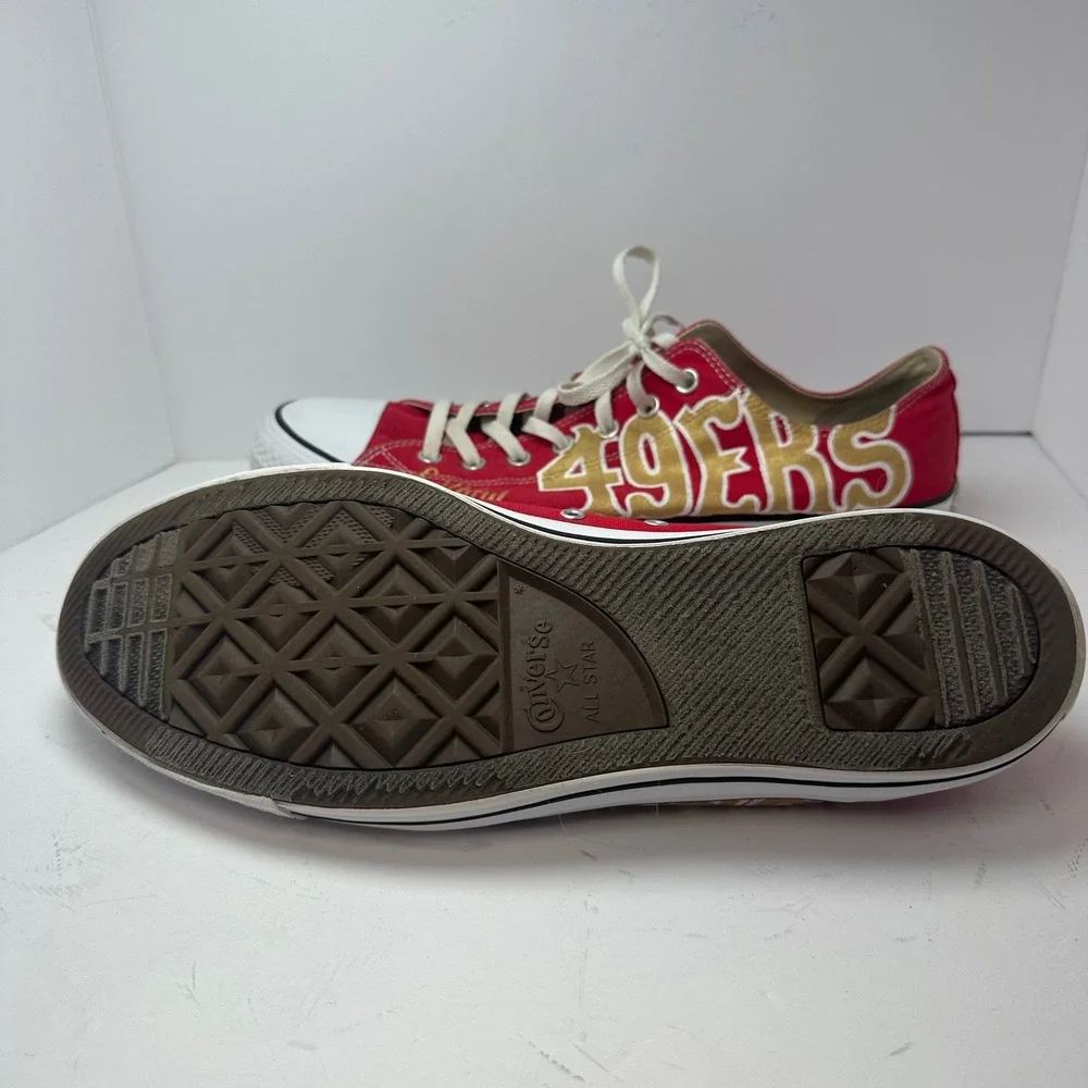 Converse Chuck Taylor All Star Low Top San Francisco 49ers Custom Red Mens Shoes - Picture 16 of 16